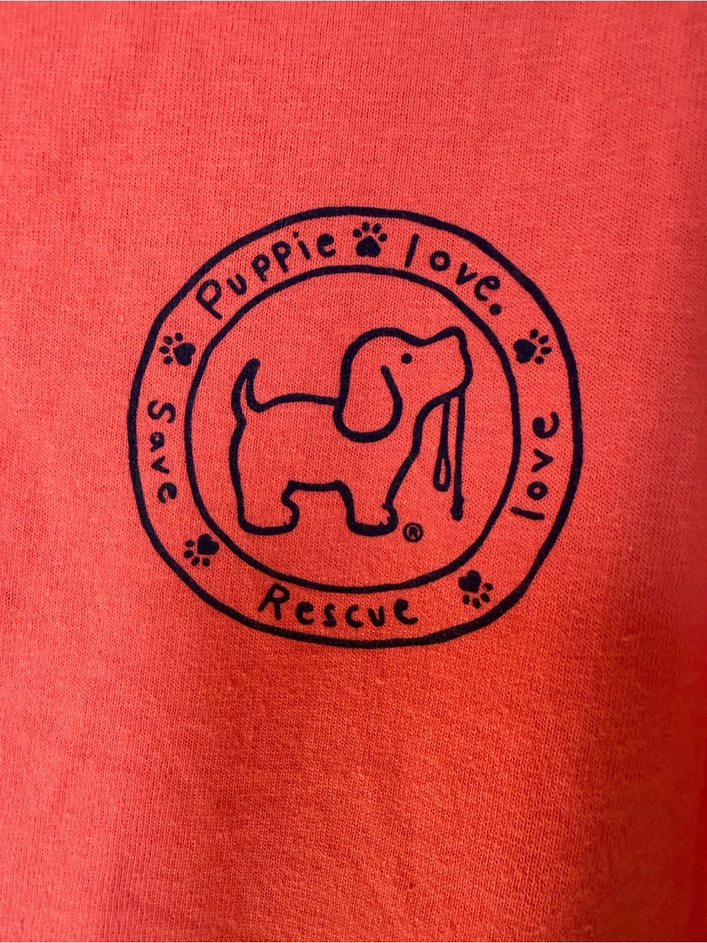 Puppie Love Maryland Graphic Tee - Coral Pink - Picture 4 of 5